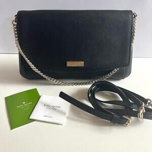 KATE SPADE Leather Black Crossbody Bag with Chain